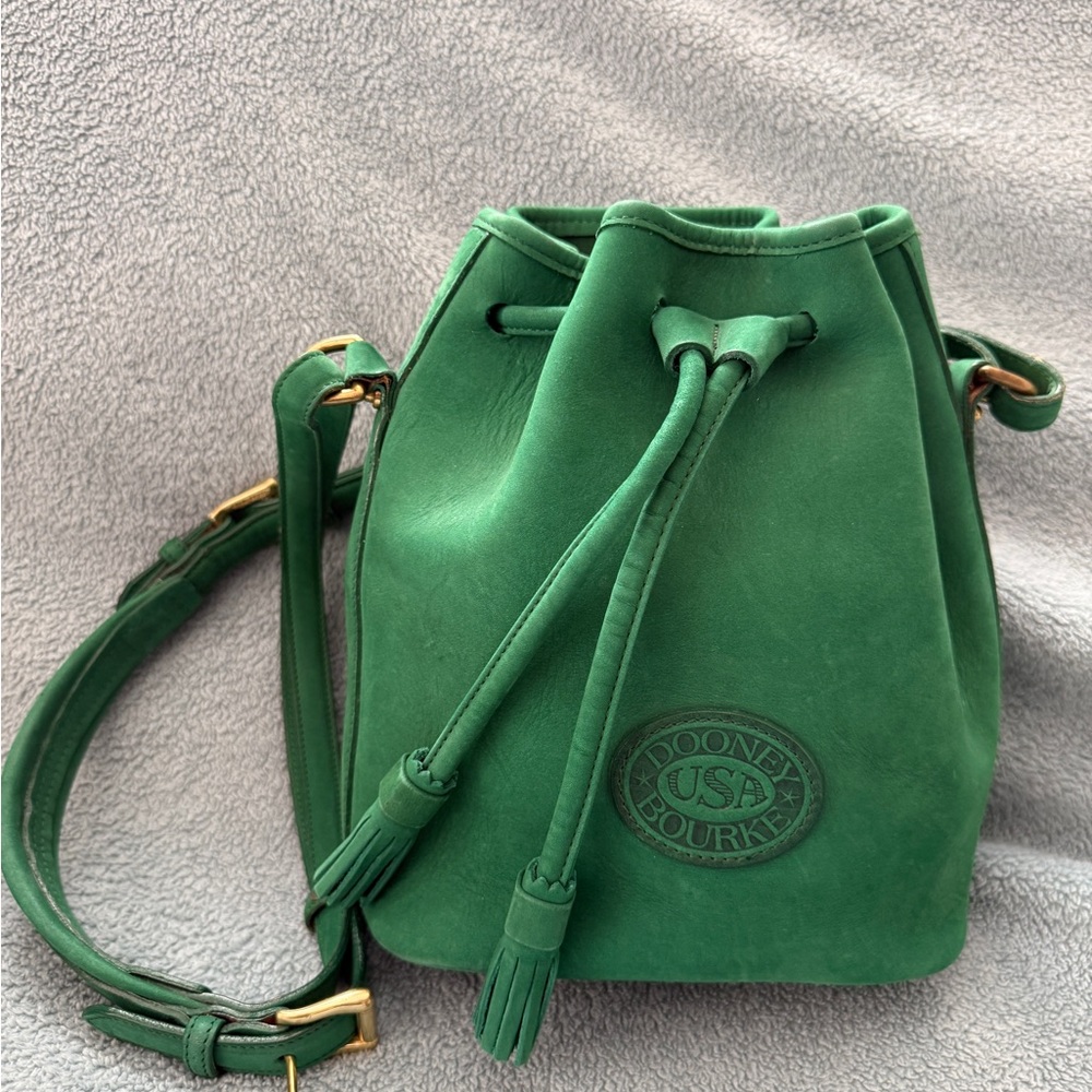Dooney and Bourke Mini Nubuck Drawstring in Jade